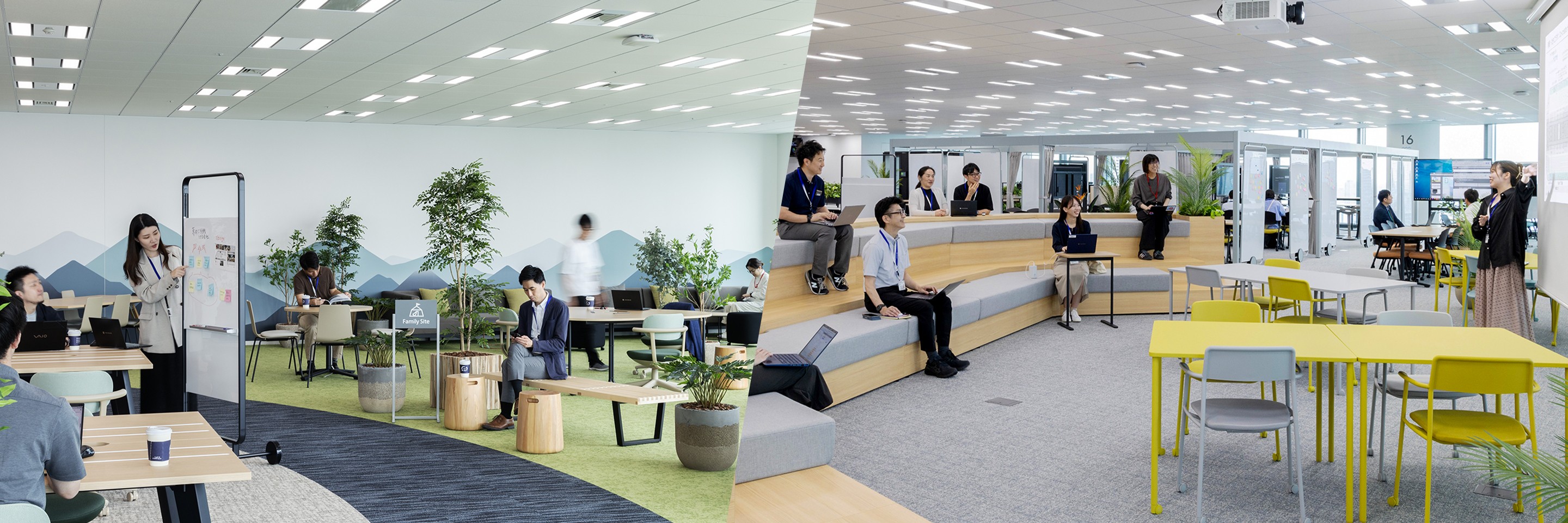 KDDI新本社に見る、未来の働き方～働く場所を選べるABW型オフィス～