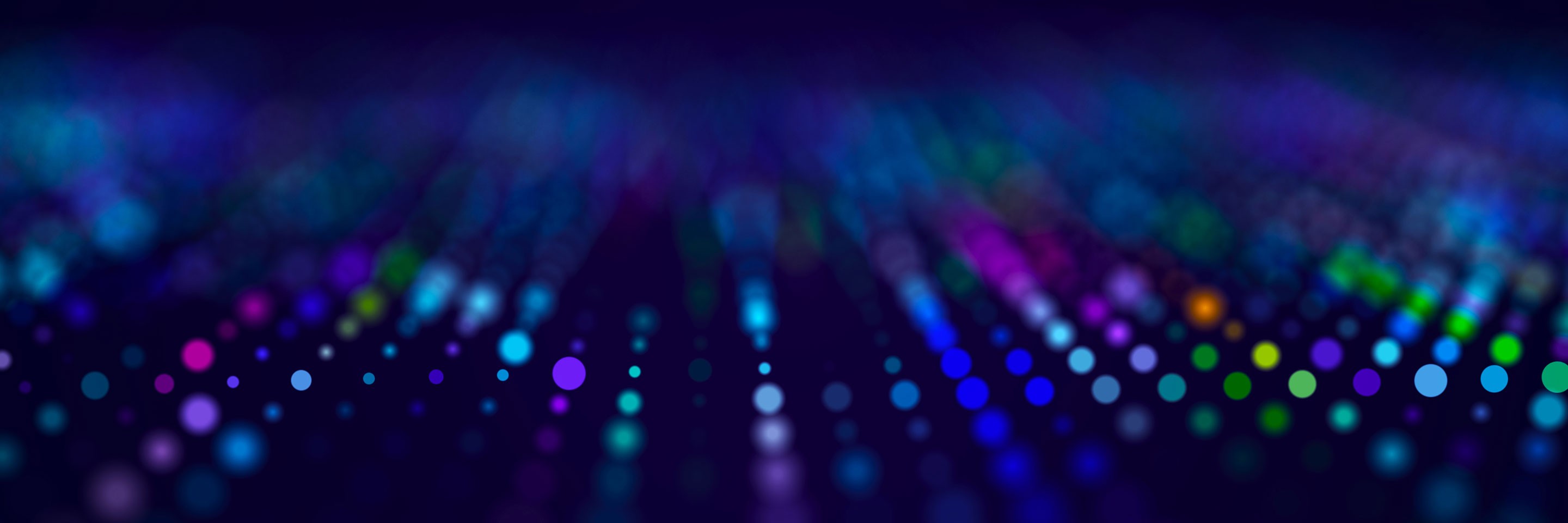 Wave of musical sounds. Abstract background with interweaving of dots and lines. 3D rendering.