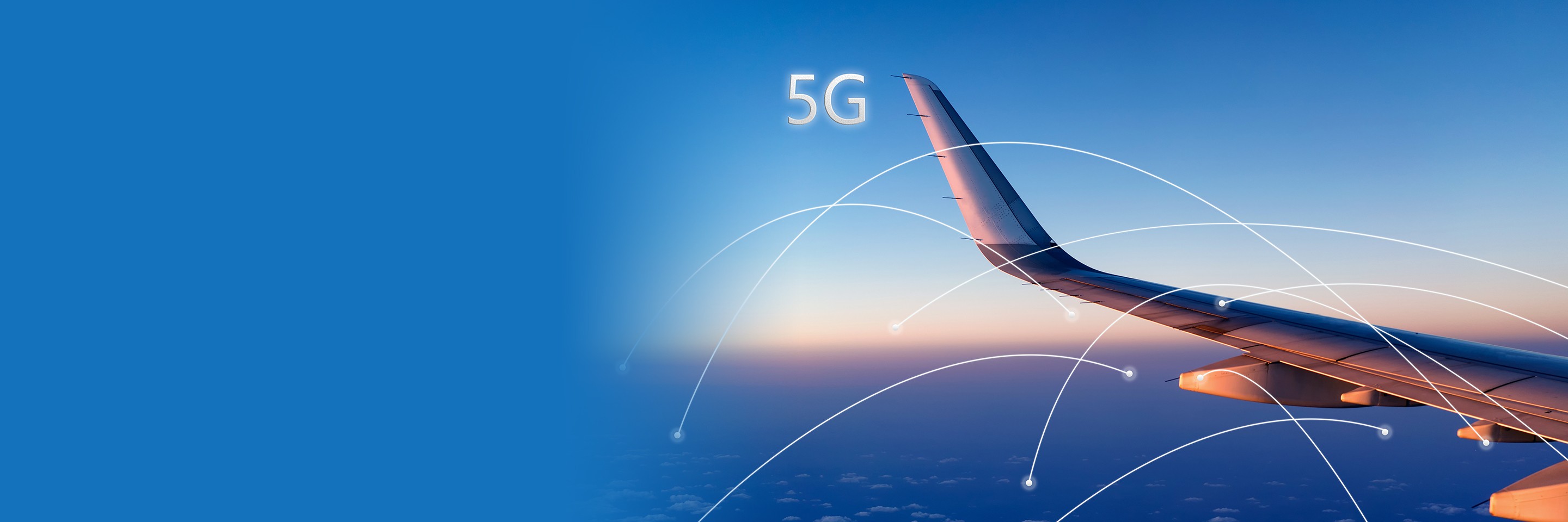 5G new high-speed rail wireless internet wifi concept on plane