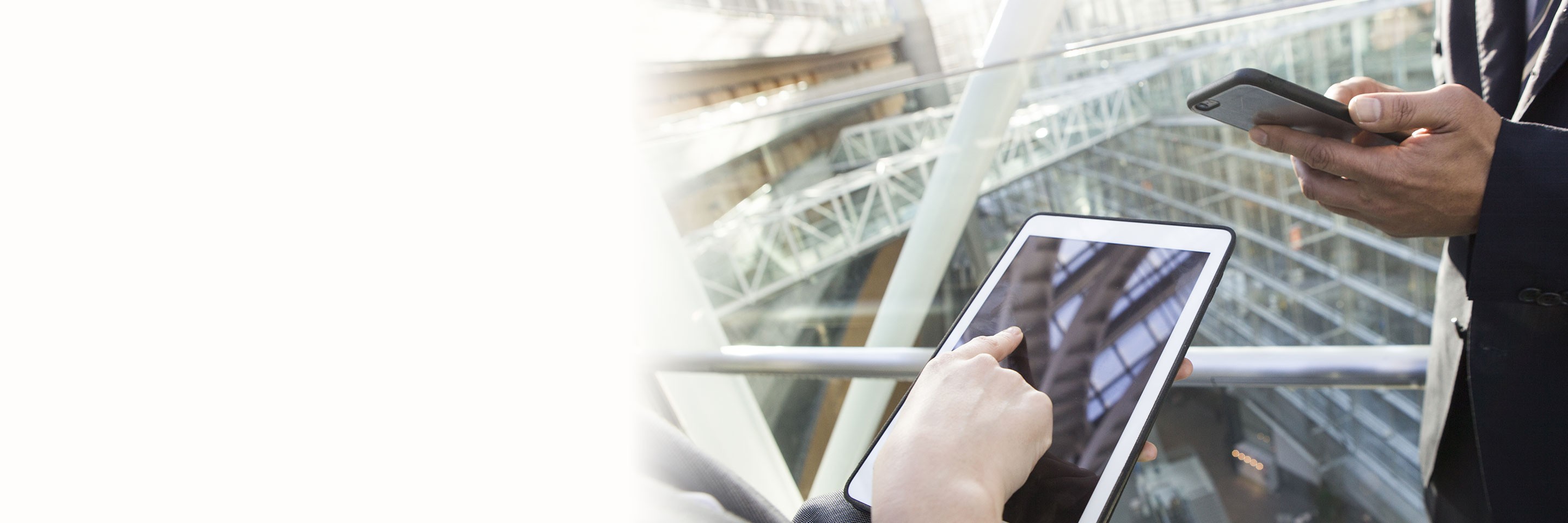 Businessman Working with electronic terminal