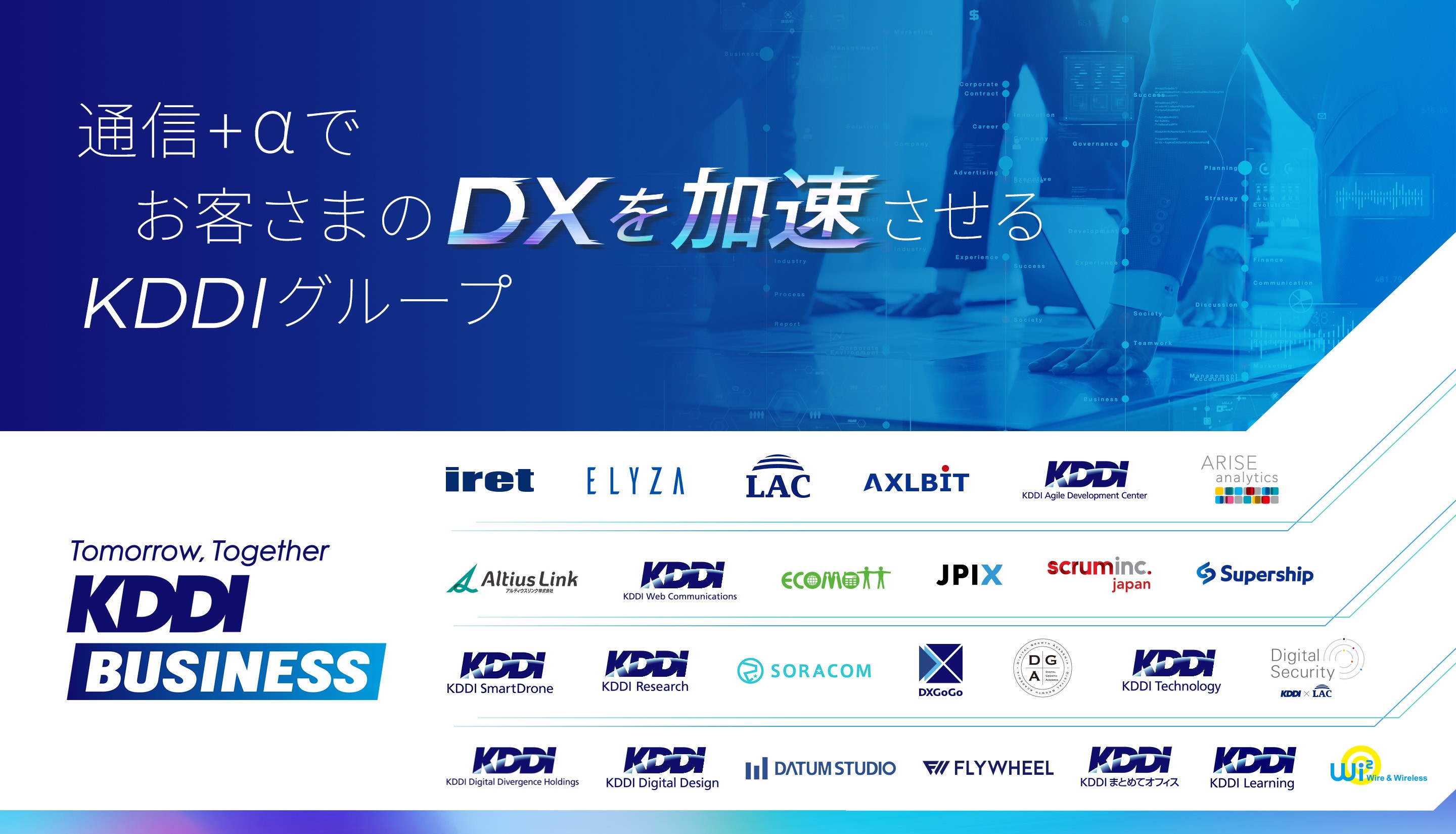 通信＋αでお客さまのDXを加速させるKDDIグループ