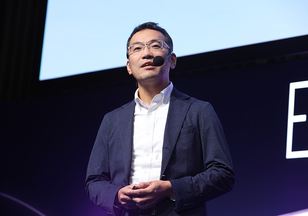 登壇中の博野さん