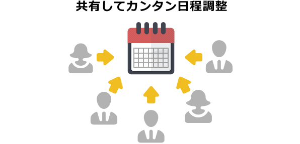 共有してカンタン日程調整