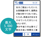全角5,000文字まで送信可能