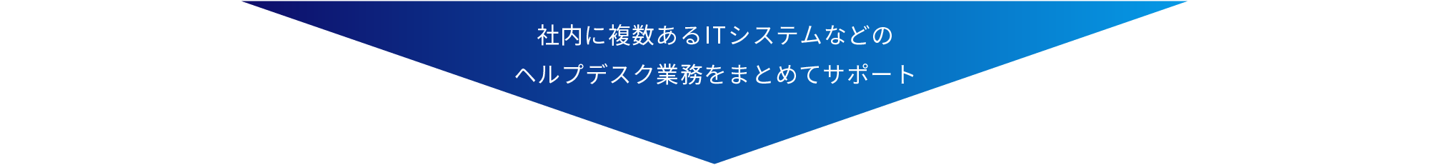 社内に複数あるITシステムなどのヘルプデスク業務をまとめてサポート