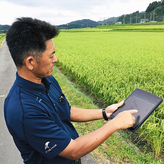 どこにいても、水田センサーのデータを確認できる