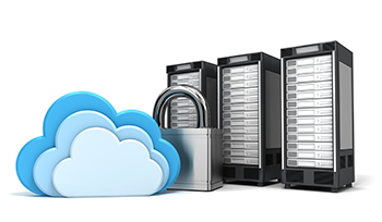 3 gesicherte Cloud Computing Server, verschlsselt