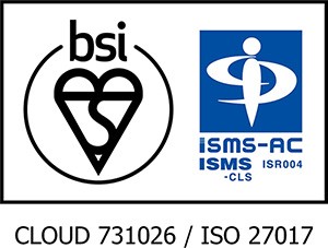 ISO/IEC 27017 (ISMSクラウドセキュリティ認証) の認定アイコン