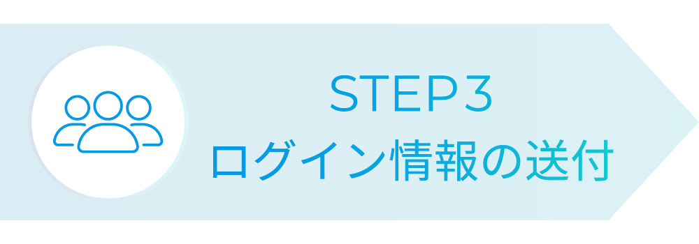 STEP3:ログイン情報の送付