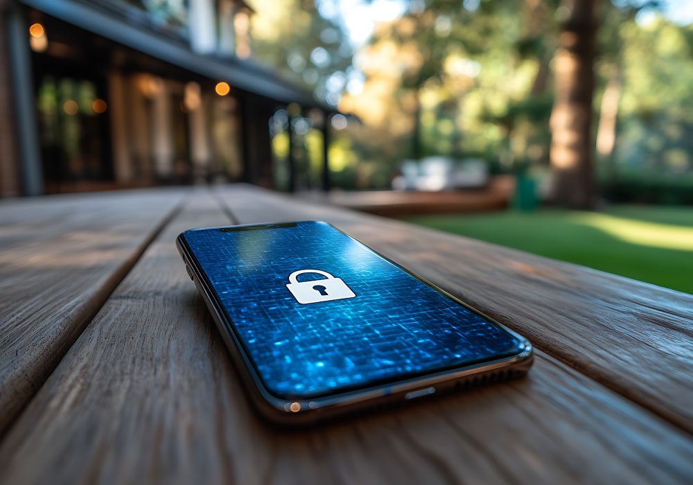 MDMサービスで紛失したスマホを遠隔ロックするイメージ
