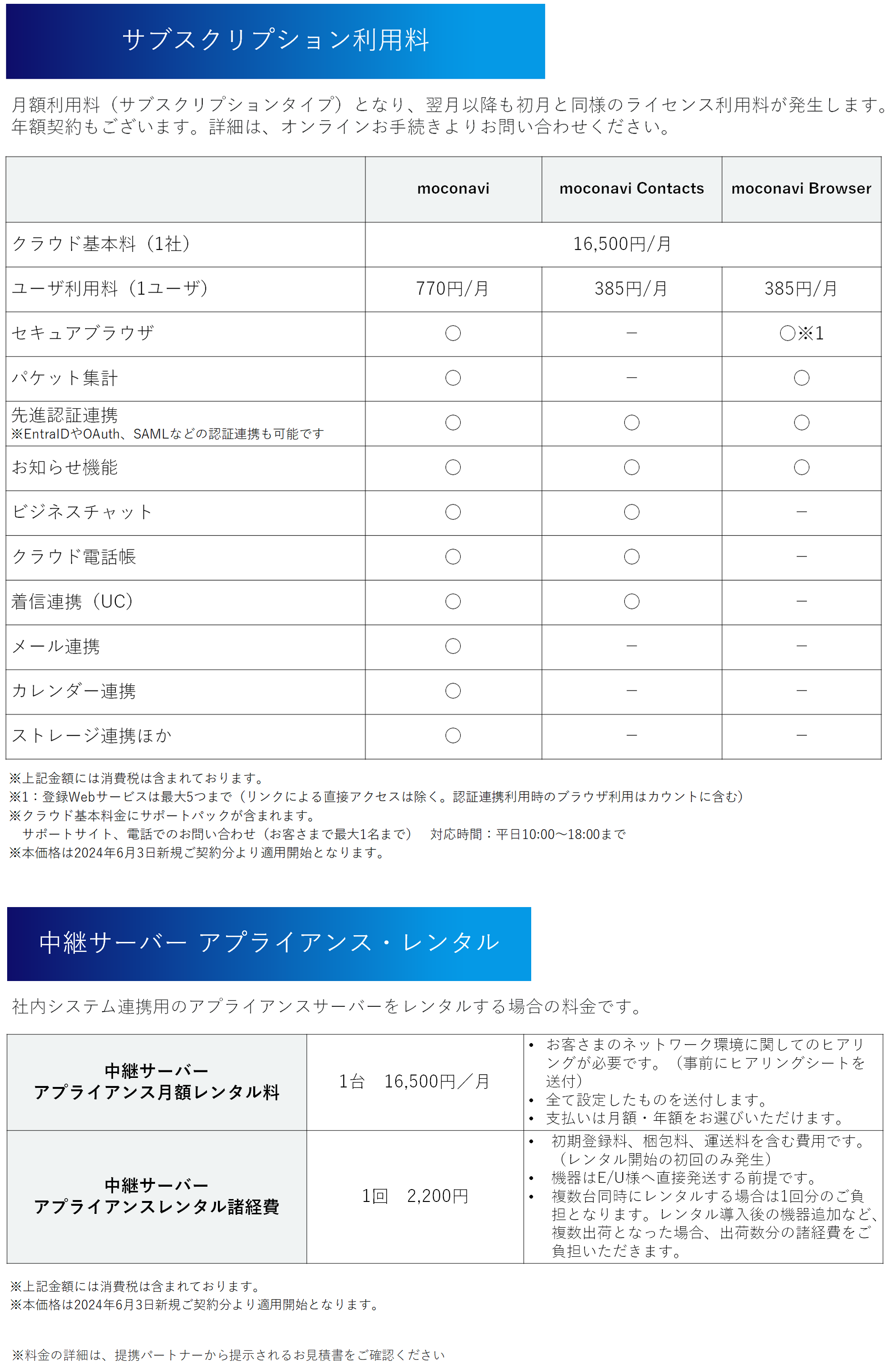 料金表の画像