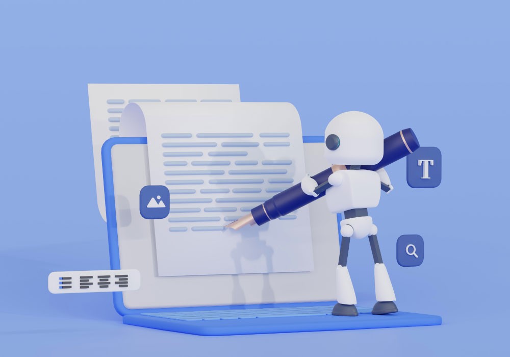 生成AIのアシストで記事を書いているイメージ