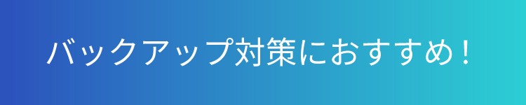 バックアップ対策におすすめ！